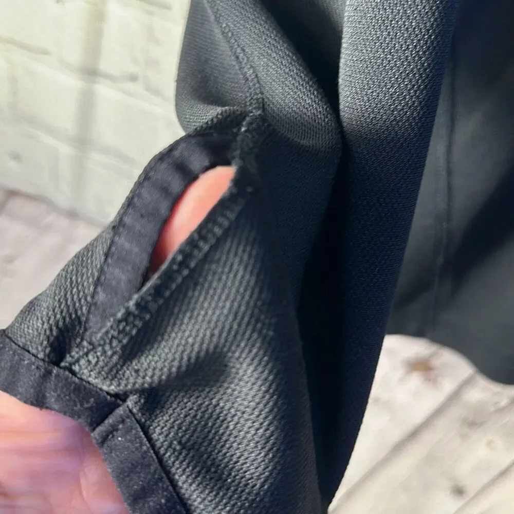 North Face Men’s Black Half Zip Track Jacket size‎ XL Thumbholes SNAGS